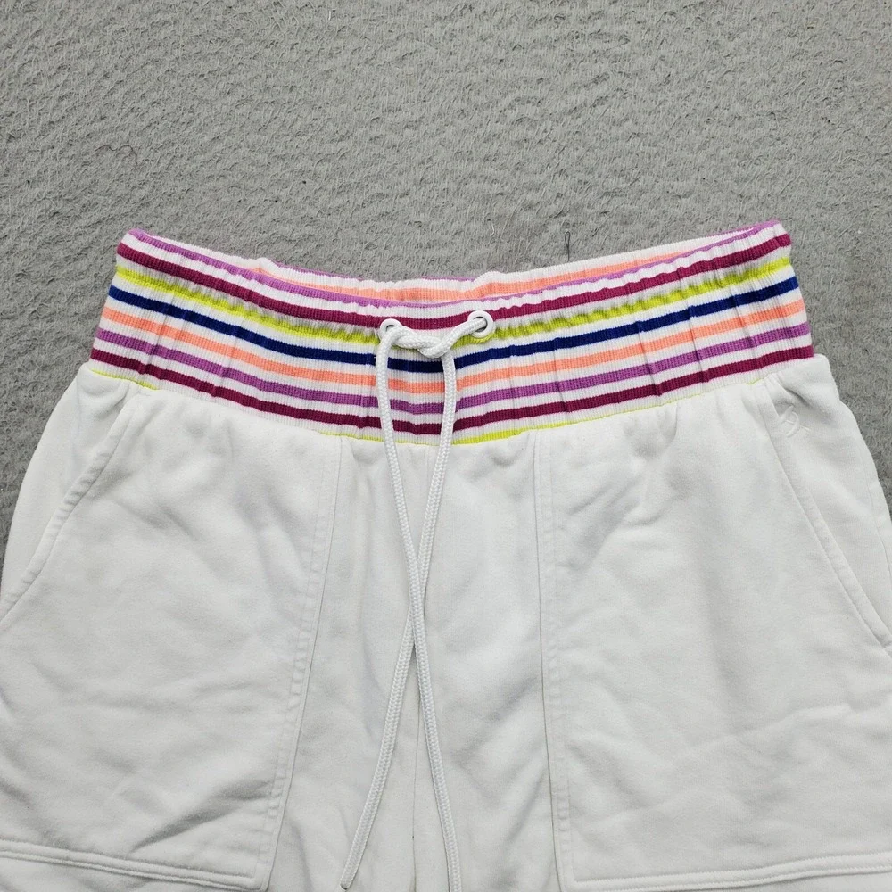 Lou & Grey Sweat Shorts Womens Small Multi‎ Pockets Striped Waistband Drawstring - Picture 6 of 7